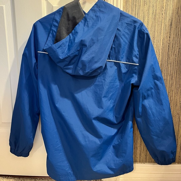 Youth BCG Windbreaker and Raincoat in Retro Y2K Blue, White and Black Pattern! - Picture 2 of 3